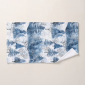 青い白い山のクリスマスツリー バスタオルセット (ハンドタオル)