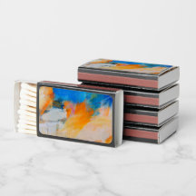 青い白い抽象芸術背景のマッチボックス