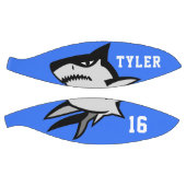 青い白い文字に黒と白のサメ バスケットボール (パネル)