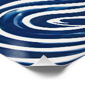 青い白い旋回パターン06 ポスター (コーナー)