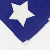 青い白い星模様の装飾 フリースブランケット (角)