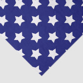 青い白い星模様の装飾 薄葉紙 (詳細)
