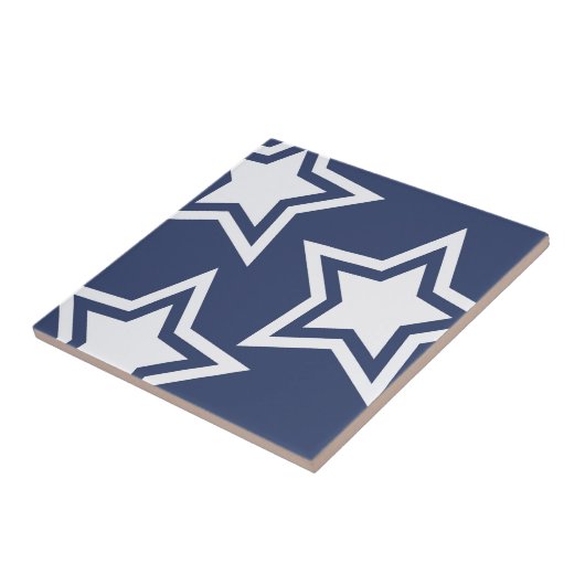 青い白い星 タイル (側面)