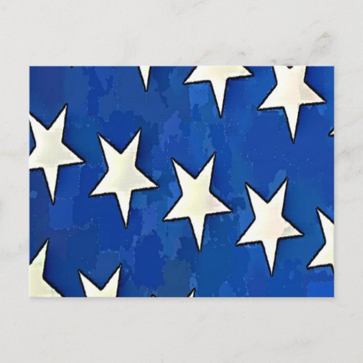 青い白い星 ポストカード (正面)