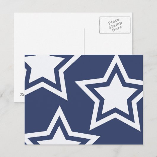 青い白い星 ポストカード (正面/裏面)