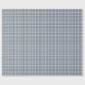 青い白い格子縞1 ラッピングペーパー (フラット)