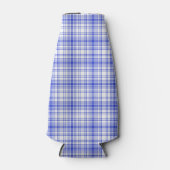 青い白い格子縞2 ボトルクーラー (正面)