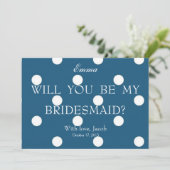 青い白い水玉模様は私の花嫁になる 招待状 (スタンド正面)