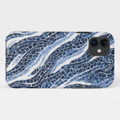 青い白い波のパターン15 Case-Mate iPhoneケース (裏面(横))