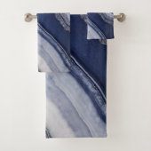 青い白い瑪瑙の大理石 バスタオルセット (インサイチュ)