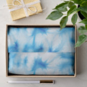 青い白い緩和曲線絞り染め 薄葉紙 (ギフト)