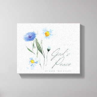 青い白い聖書第2トーン教会 キャンバスプリント