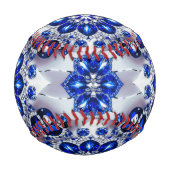 青い白い色の愛国野球 野球ボール (裏面)