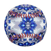 青い白い色の愛国野球 野球ボール (正面)