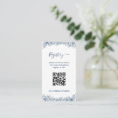 青い白い花エレガント エンクロージャーカード (スタンド正面)