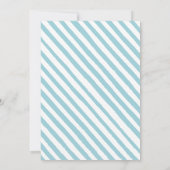 青い白い花小さなかぼちゃの男の赤ちゃんシャワー 招待状 (裏面)