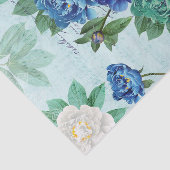 青い白い花模様音楽と手書きの切り離し 薄葉紙 (詳細)