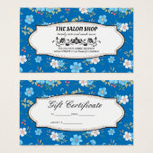 青い白い花 |ギフトカード (正面&裏面)