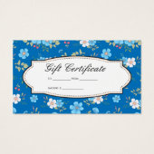 青い白い花 |ギフトカード (裏面)