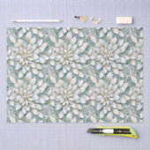 青い白い蓮の花のウェディング 薄葉紙 (クラフト)