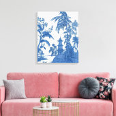 青い白い陳腐なウォールアートデコールキャンバスプリント キャンバスプリント (インサイチュ (リビング))