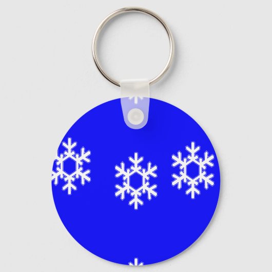 青い白い雪 キーホルダー (正面)