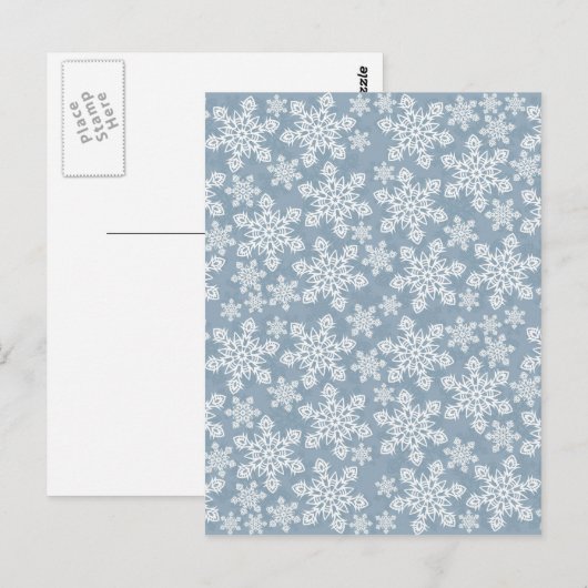 青い白い雪 ポストカード (正面/裏面)