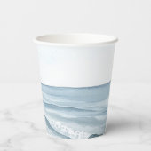 青い白い飛行機 紙コップ (裏面)