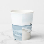 青い白い飛行機 紙コップ (右)