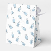 青い白い飛行機+荷物パターン赤ちゃんシャワー フェイバーボックス (裏面サイド)