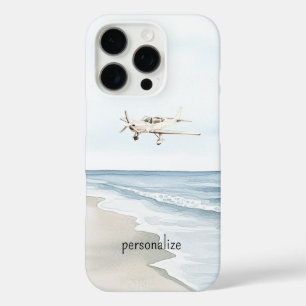 青い白い飛行機 iPhone 16 PROケース