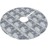 青い白うさぎデザイナークリスマスツリースカート ブラッシュドポリエステルツリースカート (アングル)