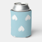 青い白かわいいシンプルハート 缶クーラー (缶裏面)