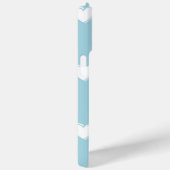 青い白かわいいシンプルハート Case-Mate iPhoneケース (裏面 / 右)