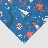 青い白とオレンジのパタ航海のーン 薄葉紙 (詳細)