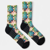 青い白とピンクの"Star of Life" Ems socks ソックス (右)