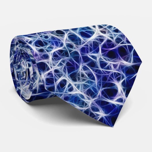 青い白と紫の神経系つながり ネクタイ (ロール)