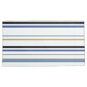 青い白と金ゴールドビーチ沿岸ストライプ 枕カバー (正面右)