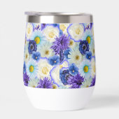 青い白と黄色の花フローラコラージュ (右面)