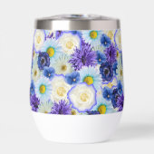 青い白と黄色の花フローラコラージュ (正面)