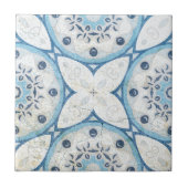 青い白のひび動揺して割れた石 – モザイクの外観 タイル (正面)