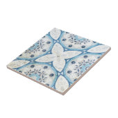 青い白のひび動揺して割れた石 – モザイクの外観 タイル (側面)