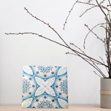 青い白のひび動揺して割れた石 – モザイクの外観