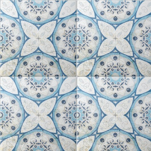 青い白のひび動揺して割れた石 – モザイクの外観 タイル