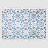 青い白のひび動揺して割れた石 – モザイクの外観 薄葉紙 (正面)