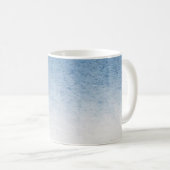 青い白のグラデーシグラデーションョン コーヒーマグカップ (正面右)