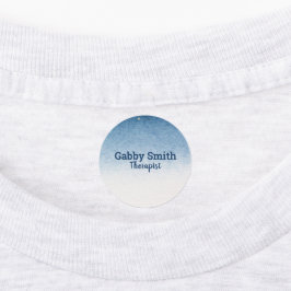 青い白のグラデーショングラデーション従業員 ラベル