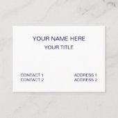 青い白のグ市松模様にリッドパターン 名刺 (裏面)