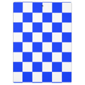 青い白のチェッ市松模様にクパターン クリップボード (裏面)