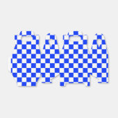 青い白のチェッ市松模様にクパターン フェイバーボックス (折り畳みなし)